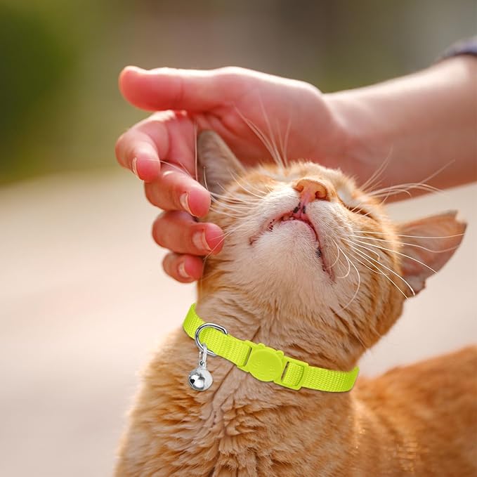 16 PCS Breakaway Cat Collars,Kitten Collar with Bell Cat Collars for Boy Girl Cats Breakaway Collar for Cats 7.5-12.6 Inch