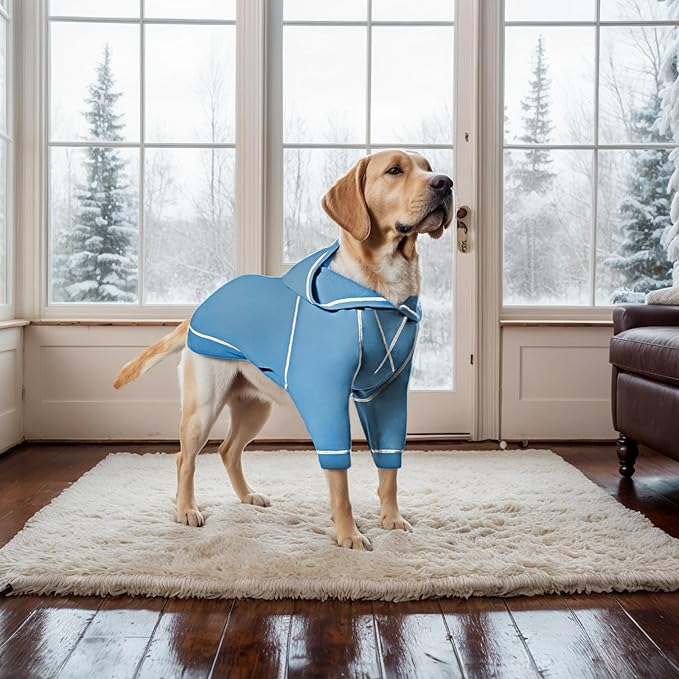 Basic Dog Hoodie Sweatshirts, Pet Clothes Hoodies Sweater with Hat and Leash Hole, Soft Cotton Outfit Coat for Small Medium Large Dogs(X-Large)