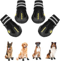 DcOaGt Dog Shoes for Large Dogs, Waterproof Anti-Slip Dog Boots & Paw Protectors for Hot Pavement Summer Winter Snow, Breathable and Reflective Dog Booties for Hiking/Walking/Outdoor/Floor