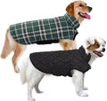 MIGOHI Dog Jackets for Winter, Reversible, Windproof, Waterproof Jackets in Plaid, Warm Vest for Medium Dogs, Green, M
