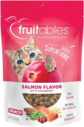Fruitables Cat Crunchy Treats For Cats – Healthy Low Calorie Packed with Protein – No Wheat, Corn or Soy – Made with Real Salmon with Cranberry – 2.5 Ounces
