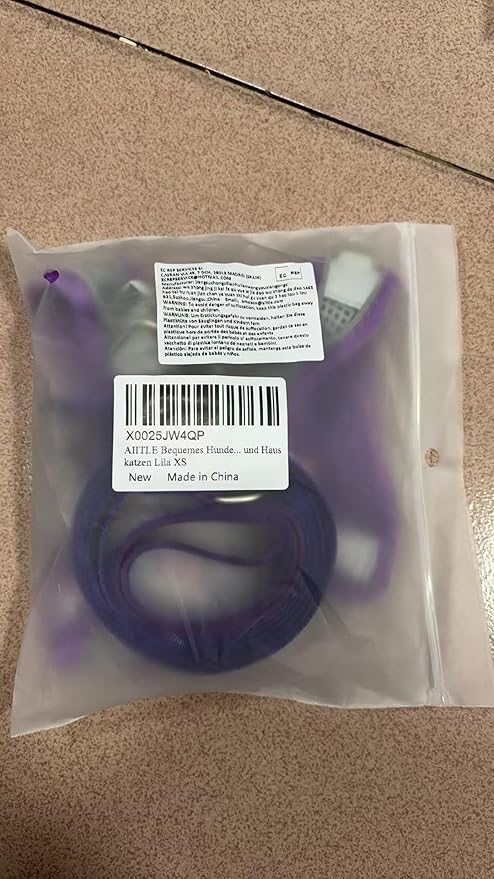 AIITLE Comfortable Dog Harness and Leash Set for Walking - Summer Step in Vest Harness,Reflective Bands, Adjustable No Pull Puppy Essentials, for Small Dogs and House Cats Purple XS