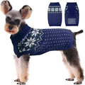 Kuoser Dog Sweater, Holiday Christmas Snowflake Pet Warm Knitwear Dog Sweaters Soft Puppy Clothing, Doggie Turtleneck Cold Weather Outfit Pullover for Small Medium Large Dogs Cats, Blue XS
