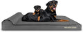 The Dog’s Bed Orthopedic Headrest Dog Bed XXL Grey/Black, Memory Foam, Pain Relief for Arthritis, Hip & Elbow Dysplasia, Post Surgery, Lameness, Waterproof Washable Cover