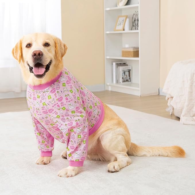 Dog Recovery Shirt for Front Legs, Dog Elbowpads Sleeve Protect Dogs Elbows Arms,Stop Licking Joints After Surgery, Help with Injury Healing Covers The Wound, Cone Alternatives (Pink, 3XL)
