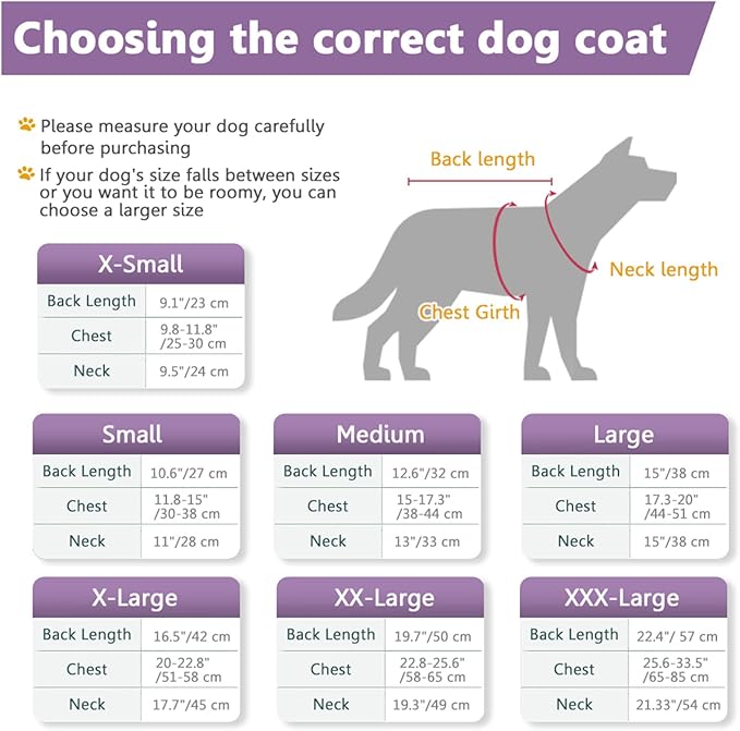 Fleece Hoodie for Dogs - Windproof Waterproof Coat, Winter Warm Jacket, Cold Weather Pet Apparel Clothes Vest for Small Medium Dogs (XS, Purple)