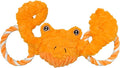 Jolly Pets Jolly Tug-a-Mal Crab Tug/Squeak Toy, Small