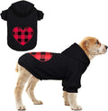 Dog Hoodie Dog Sweaters for Small Dogs Pet Clothes Black Buffalo Plaid Warm and Soft Breathable Cozy(S)