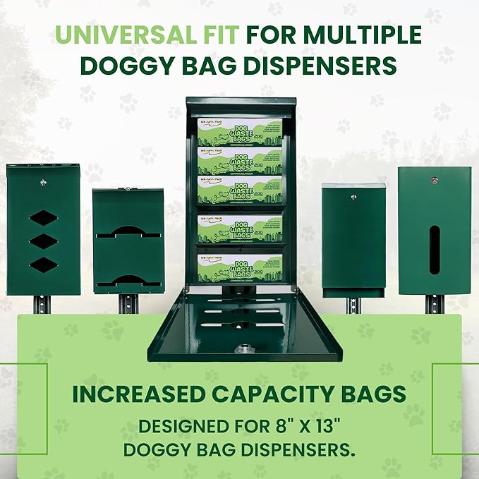 Dog Waste Bags 2000 Count - Thick, leakproof, tear-resistant replacement poop bags for outdoor dispensers