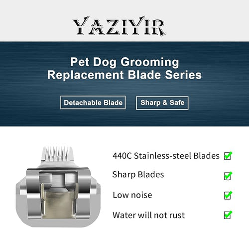 5/8 Wide Toe Pet Dog Grooming Detachable Blades,Compatible with Andis,Oster A5,Wahl KM10 Clippers,Cut Length 1/32-inch