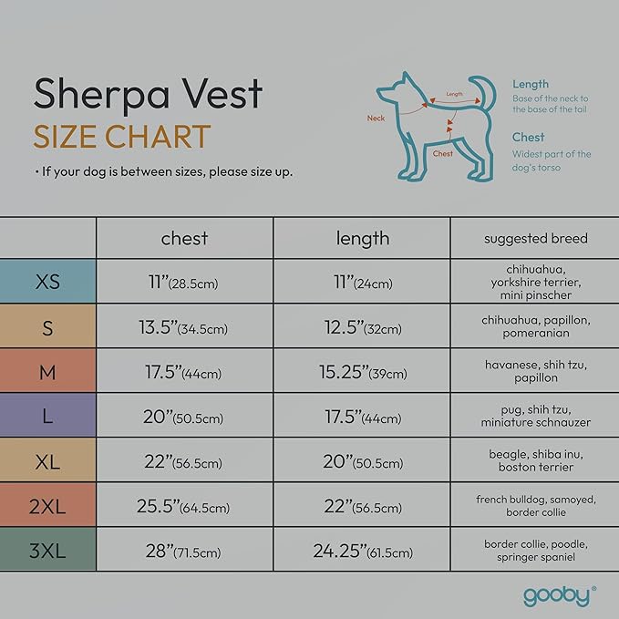 Gooby Sherpa Vest Dog Sweater - Warm Gray, Medium - Warm Fuzzy Fleece Step in Dog Jacket Without Ring Leash for Small to Medium Dogs