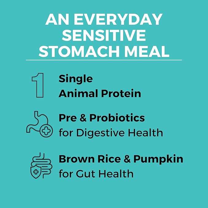 KOHA Limited Ingredient Bland Diet Dry Food for Dogs - Chicken & Brown Rice Recipe, Sensitive Stomach Dog Food - Pumpkin for Digestive Support, 20 lbs