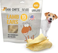 Dog Chits Lamb Ears for Dogs – 100% Natural Baked Lamb Ear Dog Treats – Grain-Free, High Protein, Lower Fat Training Chews – Dental Health & Joint Support – for Large, Medium Dogs – 15 Pack