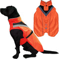 Dog Rain Coat - Waterproof, Reflective, Bright Orange with Leash Hole (2XL, Orange)