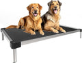 FXW TitanNest Chew-Proof Elevated Dog Bed, Raised Cot for Indoor/Outdoor/Camping Use, Durable & Waterproof Cooling Pet Bed for Extra Large Dogs, 56.0" L x 31.0" W x 7.3" H, Black