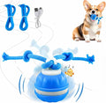 P06 Interactive Dog Toys Dog Balls, Electric Automatic Moving and Rolling Dog Toy with Rope for Small Medium Dogs, Fun Smart Puppy Toy s for Boredom & Training, Dog Toys to Keep Them Busy (Blue)