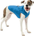 Kurgo Loft Dog Jacket - Reversible Cozy Coat for Outdoor Adventures - Water Resistant - Athletic Fit - Machine Washable Fabric - Reflective Dog Gear - Large - Coastal Blue
