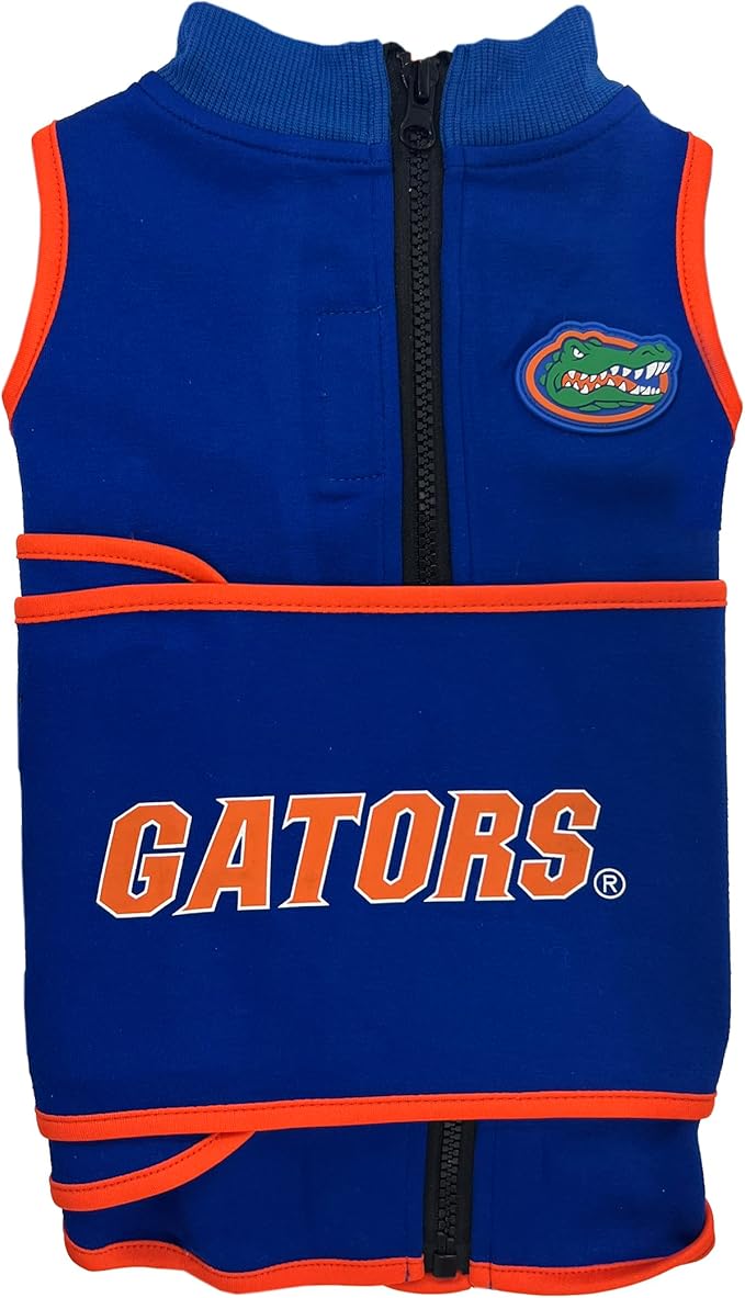 NCAA Florida Gators Dog Anxiety Shirt Calming Soothing Vest, for Dogs & Cats with Anxiety, Fears, Fireworks, Loud Noises, Dark, Lonely Keeps Dogs Calm & Feeling Safe, Relaxing Jacket, Small