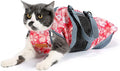 Cinf Cat Nail Clipping Cleaning Grooming Restraint Bag No Scratching Biting for Bathing Nail Trimming Injecting Examining(Flower,M)