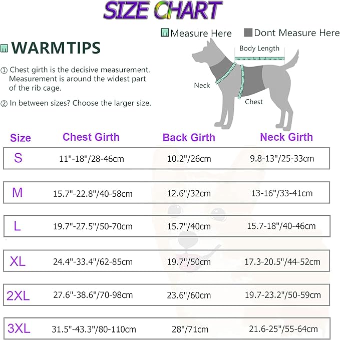 Dogcheer Warm Dog Coat, Christmas Dog Jacket Waterproof Puppy Winter Coat with Buckles, Reflective Adjustable Pet Snow Jacket Turtleneck Fleece Sweater for Small Medium Large Dogs - Purple, 2XL
