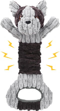 Plush Dog Squeak Toys with Crinkle Paper - Pull Interactive Tug of War Dog Toy, Great for Dental Health, Strengthening Bonds and Anxiety Relief for Puppies, Small, Medium, Large Dogs