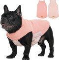 Kuoser Reversible Dog Coat – Warm Fleece & Quilted Waterproof Dog Jacket, Double-Sided Cold Weather Dogs Winter Coat with Harness Hole, Windproof Pet Snow Vest for Small Medium Large Dogs, Pink S