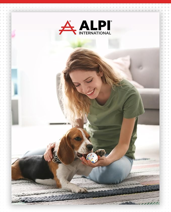 ALPI Chomp Ball - Durable Chew Toys for Dogs & Other Pets - Stimulating Dog Toys for Aggressive Chewers - Soft Dog Chews - 3-Pack, Assorted