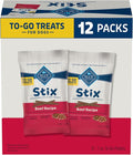 Blue Buffalo Stix Natural Soft Moist Dog Treats TOGO Beef Recipe, 1oz Bags, Pack of 12