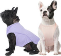 2 Pack Dog T-Shirt Quick Dry, Summer Breathable Cooling Vest, Sun Protection UPF50+ for Sensitive Skin, Stretchy Freedom of Movement for Walk, Purple+Pink, L