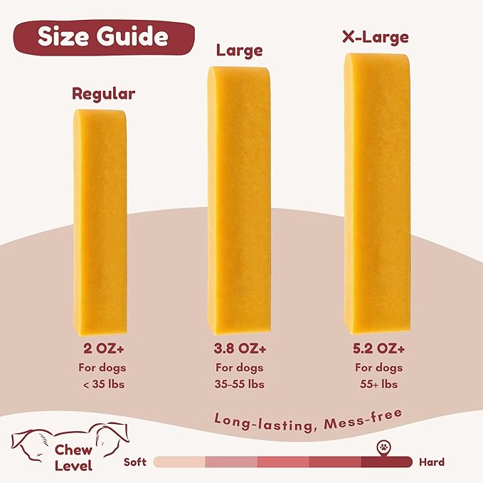 Majestic Pet Himalayan All-Natural Yak Cheese Dog Chews Made with 100% Cows Milk- Long Lasting Dental Chew for Dogs - Healthy Pet Treats (Dental & Bone Support, Regular, 5 Pack)