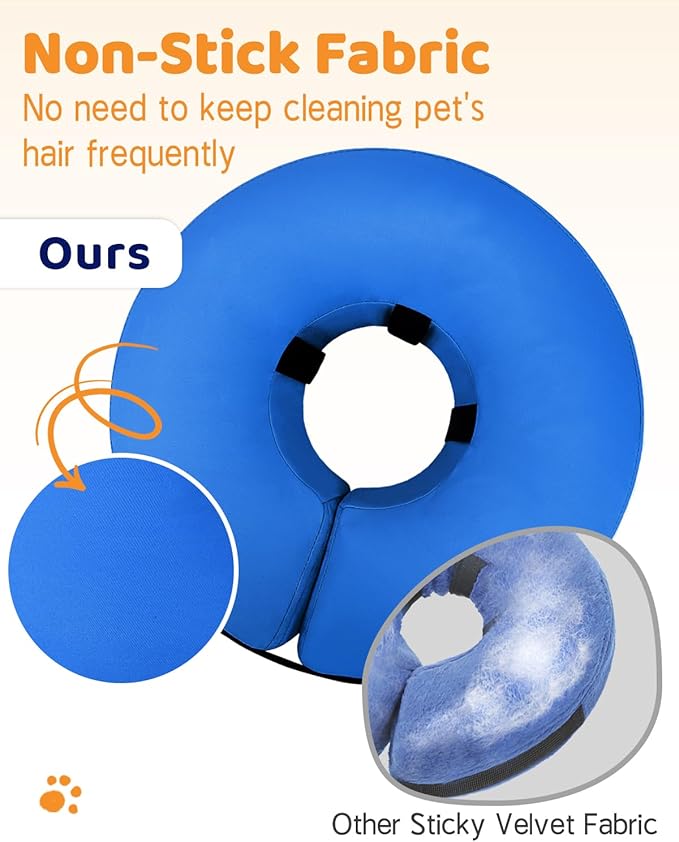 Supet Inflatable Dog Cone Collar Alternative After Surgery, Dog Neck Donut Collar Recovery E Collar for Neuter, Soft Pet Cone for Small Medium Large Dogs