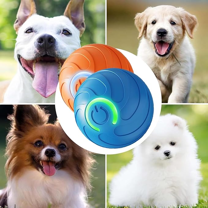 Smart Jumping Ball Toy for Cats, Dura-Spin Electric Cat Ball, Interactive Cat Toys for Indoor Cats - 1pack Blue