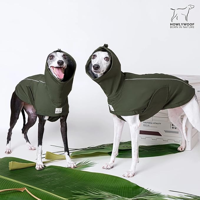 Waterproof Dog Raincoat, Hooded Raincoat for Dachshund Whippet Small Medium Large Dogs, Adjustable Dog Rain Coat Jacket (05(chest21-23'', back17-19.5''))