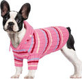 Kuoser Dog Sweater, Dog Sweaters for Large Dogs, Thanksgiving Christmas Large Size Dogs Pullover Sweater, Boy Girl Pet Cable Knitted Sweatshirt, Warm Hood Winter Clothes for Cold Weather, Pink L