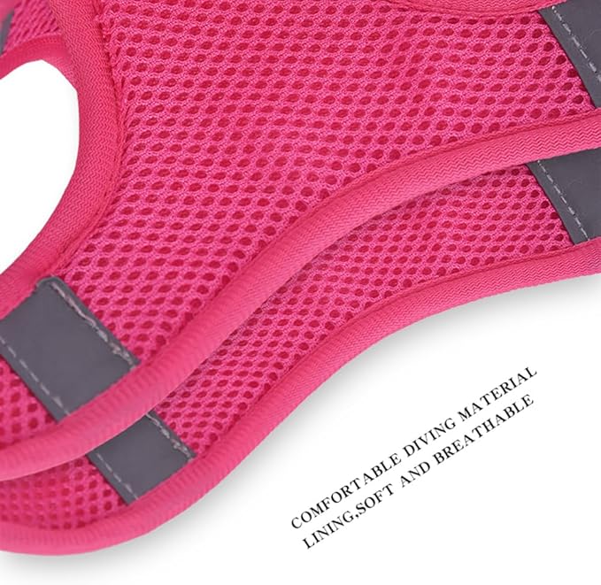Step in Dog Harness and Leash Set, Flower Adjustable Easy Walk Puppy Harnesses, Soft Mesh Pet Vest Harness Small Size Dog Adjustable No Pull Dog Harness for Small Medium Dogs(Purple, S)