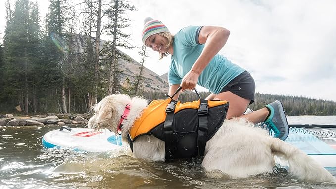 Stunt Puppy Float Doggy Life Jacket, Ergonomic Dog Life Vest for Swimming, Patented Design for Secure Fit, XX-Small, Red