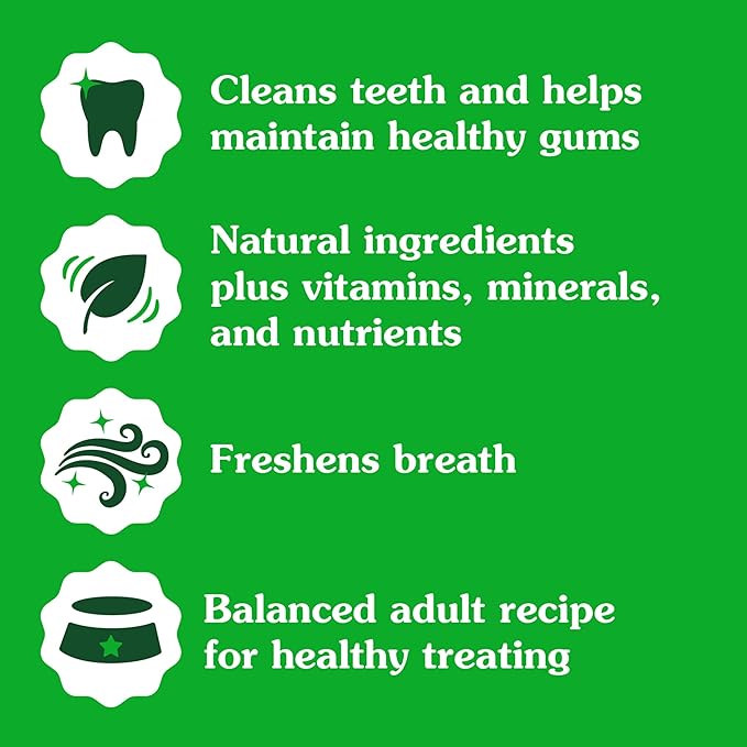 Greenies Gingerbread Flavor Teenie Size, Veterinarian-Recommended for Dental Care, Dog Treat Chews, Great Holiday Dog Stocking Stuffers, Limited Edition, 6 oz. Pouch (22 Treats)