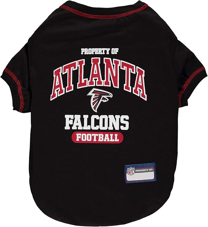 NFL Atlanta Falcons Dog T-shirt X-Small. - Licensed Shirt for Pets Team Colored with Team Logos- Premium Stretchable Materials for the comfort of your Dog & Cat