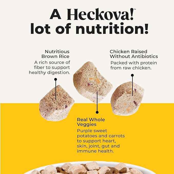 Chop Lickin’ Chicken - Freeze Dried Raw Dog Treats, Real Cuts of Chicken for Training, Meal Topper, High Protein, 15g Per Cup, Made in The USA, 14oz Bag