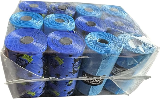 Dog Poop Bags – Leak-Proof Pet Waste Bags with Dispenser and Refill Rolls, Scented & Unscented Options, Eco-Friendly, 240 Count-12 Pack (Navy)