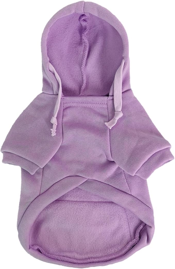 Jecikelon Pet Dog Cold Weather Coat with Pocket Winter Dog Hoodie Warm Puppy Clothes for Small Dogs Chihuahua Clothing (Purple, X-Large)