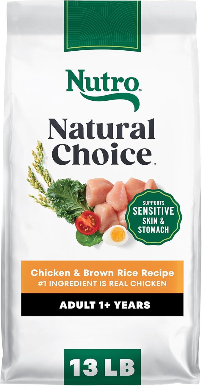 Nutro Natural Choice Chicken & Brown Rice Adult Dry Dog Food Recipe, 13 lb. Bag