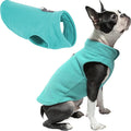 Gooby Fleece Vest Dog Sweater - Turquoise, Large - Warm Pullover Fleece Dog Jacket with O-Ring Leash for Small to Medium Dogs