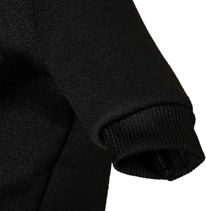 Puppy Sweater for Small Dogs Clothes Warm Winter Cat Clothe Pet Sweatshirt Knitwear Doggie Kitten Clothing, Black, X-Small