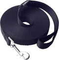Dog/Puppy Obedience Recall Training Agility Lead - 15ft Long Training Leash，3/4in Wide - Great for Play, Camping, or Backyard (15Feet, Black)
