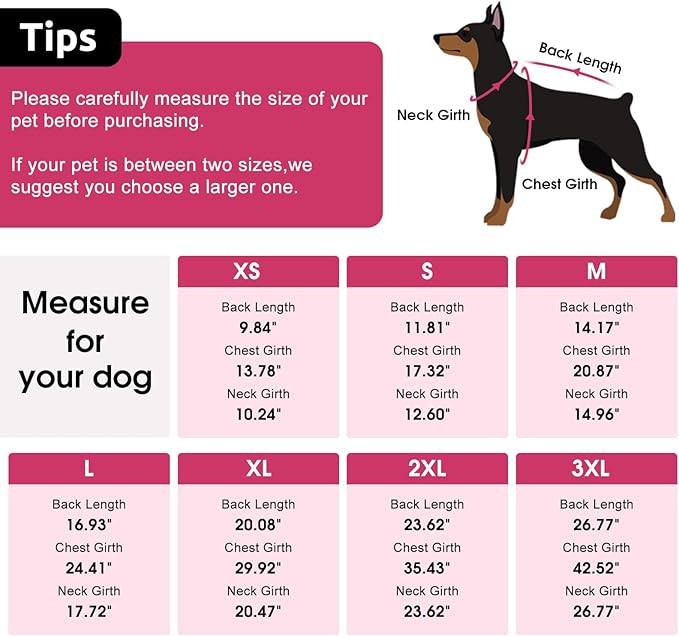 SAWMONG Dog Coat, Warm Dog Winter Coat, Waterproof Fleece Jacket, Cold Weather Dogs Jacket (2XL,Rosered)