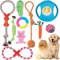 Dog Chew Toys for Small to Medium Dogs - 10 Pack Tough Dog Toys, Interactive Rope Teething Toy for Puppy, Durable Tug of War Toy, Birthday and Festival Gift Set