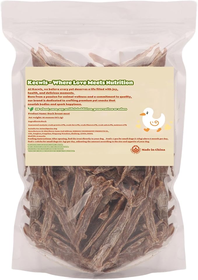 Tasty Treat – Healthy Reward Pet Snack, High Protein & Low Fat Puppy Favorite, Daily Training Aid with Crispy Texture (16 Ounces, Duck)