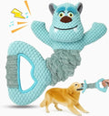 Swooflia Tug of War Dog Toy-Squeaky Plush Tug a War Dog Toy for Medium Large Breed Dogs to Keep Them Busy, Interactive Crinkle Doggie Toy, Cute Monster with Soft Long Pull Handle