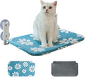 Cat Window Perch, Foldable Cat Window Hammock with Cute 3D Textured Flower Cover, Breathable Mesh Cover and Strong Suction Cups, Cordless Window Seat Bed for Indoor Cats (Blue, Medium)